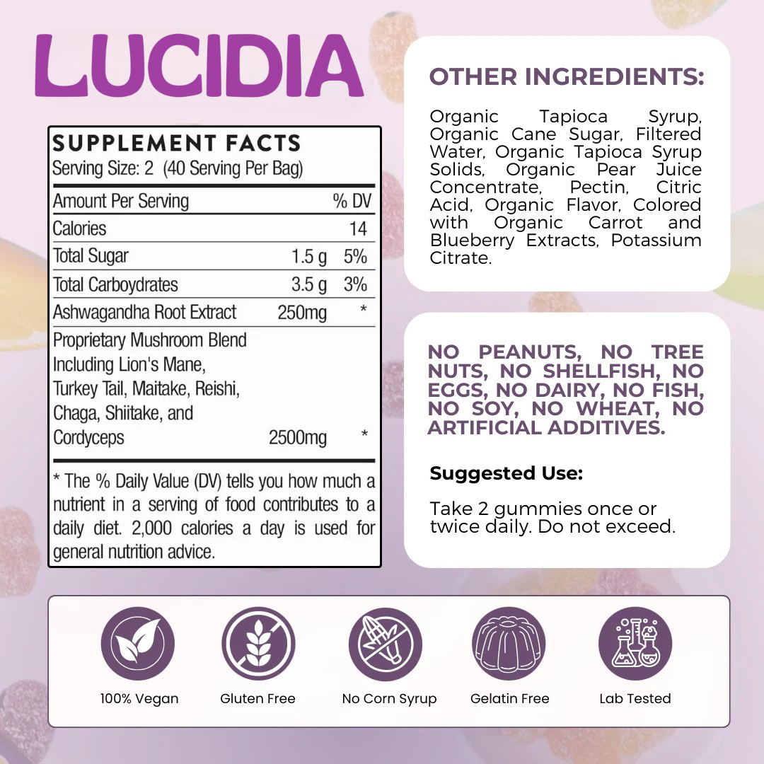 Lucidia™ | Brain Boost Gummies – Natural Clarity & Focus